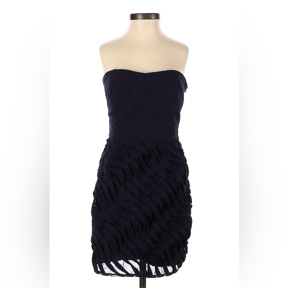 Aqua Navy Ruffled Dress, size 2.  EUC